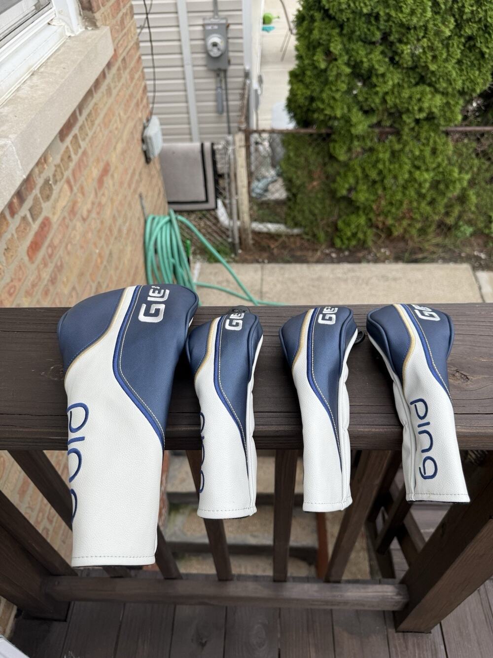 Ping G Le3 4, 5, 7, & Driver Headcovers Set 4 Blue Golf Cover Easy ID